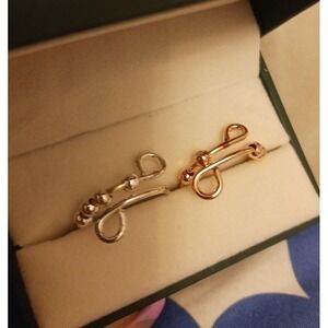 NEW 2pc Gold & Silver Open Adjustable Anxiety Fidget Spinner Rings‎ for Adults